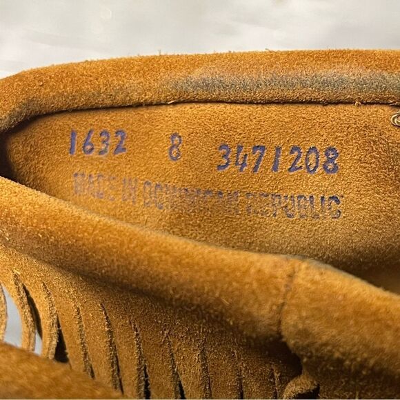 Minnetonka Women’s 3-Layer Fringe Brown Suede Leather Boots Size 8 - Picture 7 of 16